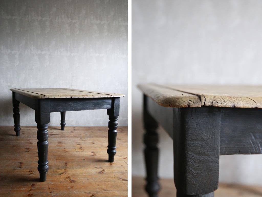 イギリスアンティークオールドパイン材の古木ダイニングテーブル木製机(70-212