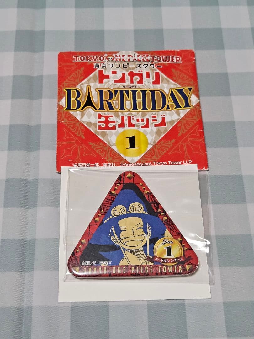 ONE PIECE ワンピースタワー トンガリ バースデー缶バッジ エース