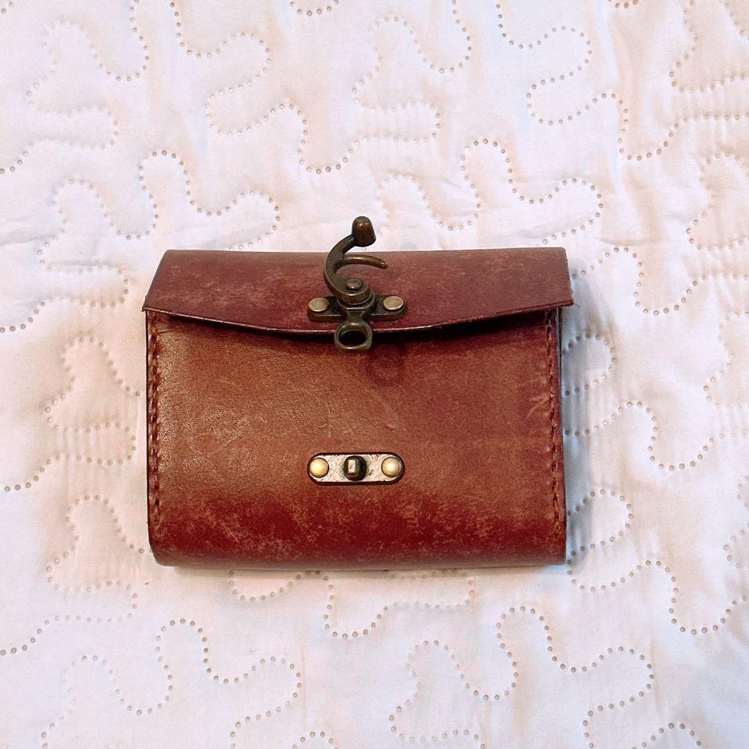 ★本革★コラージュ素材入れ 蛇腹ポーチ ぷっくりポーチ　プエブロ（マヤレザー）