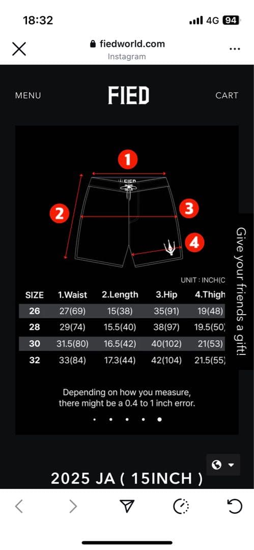 FIEDファイドサーフパンツ 28インチ V5完売品 新品未使用