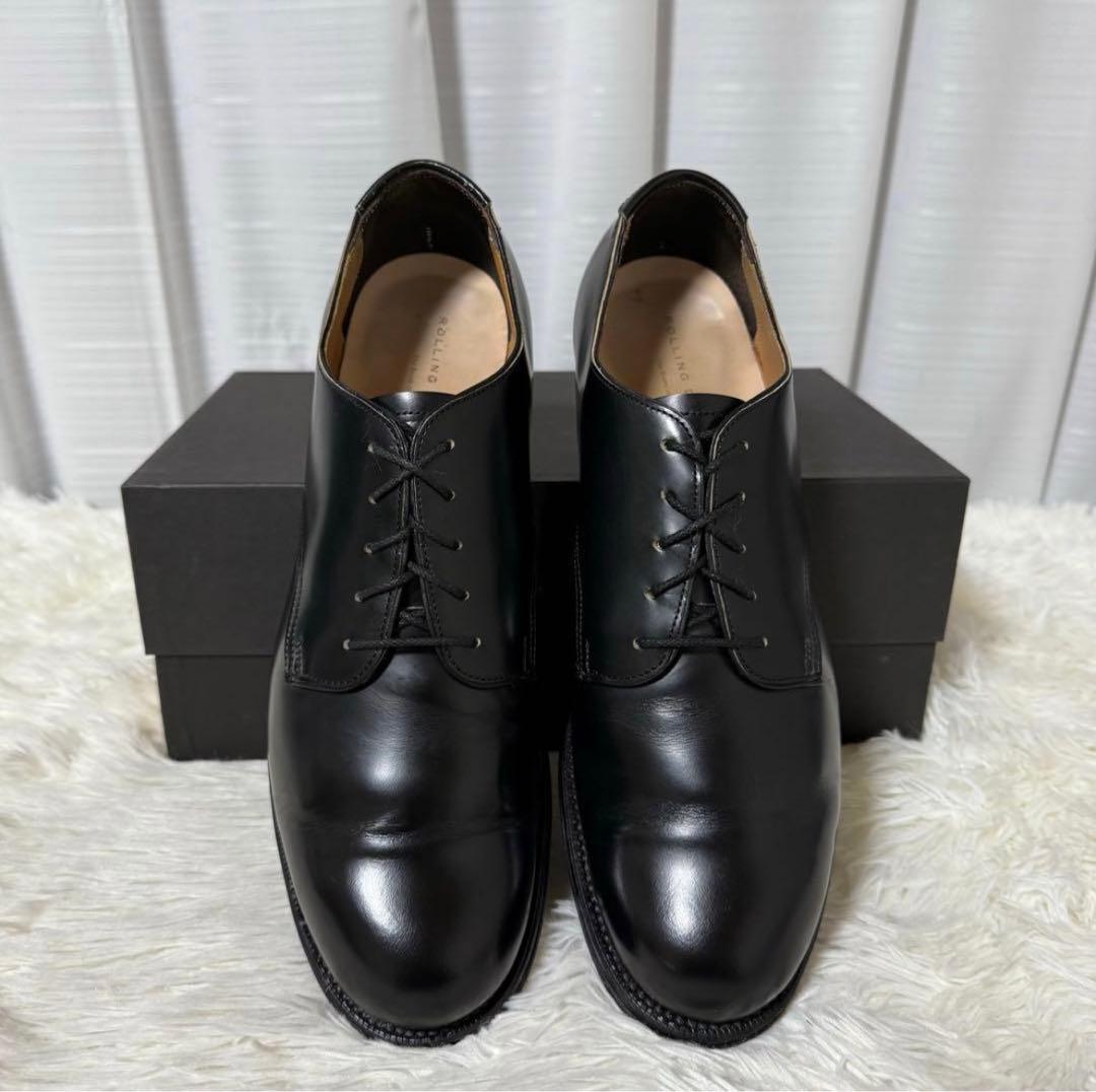 ローリングダブトリオ　マスターピース　ブラック　プレーントゥ サービスシューズ