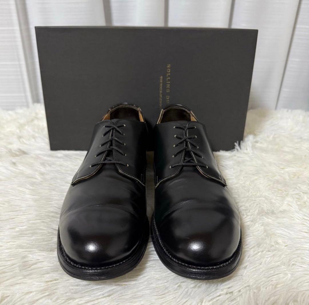 ローリングダブトリオ　マスターピース　ブラック　プレーントゥ サービスシューズ