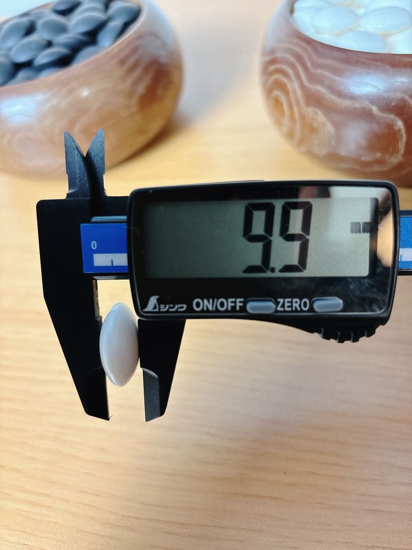 本蛤　雪印　囲碁石 木製 35号　9.9mm 最高級