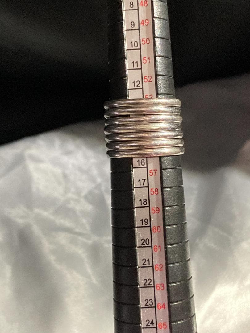 美品 Dior ディオール 7連 リング 指輪 シルバー 925 15号