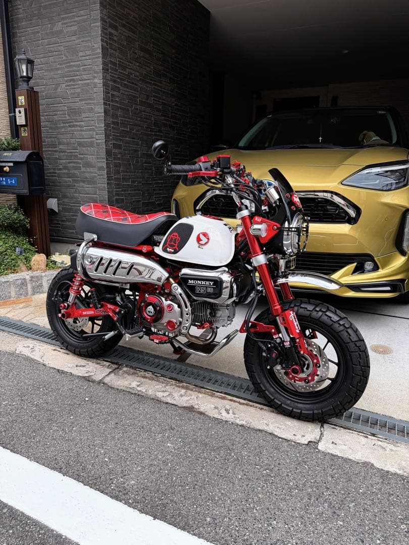 モンキー125ラージリアキャリアクロムメッキ純正サイドバッグキャリア