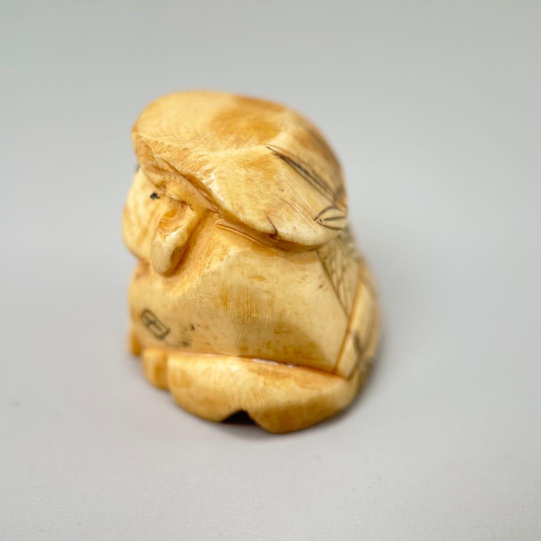 B福の神像 四体セット彫刻根付天然素材アンティーク骨董飾り物古美術置物