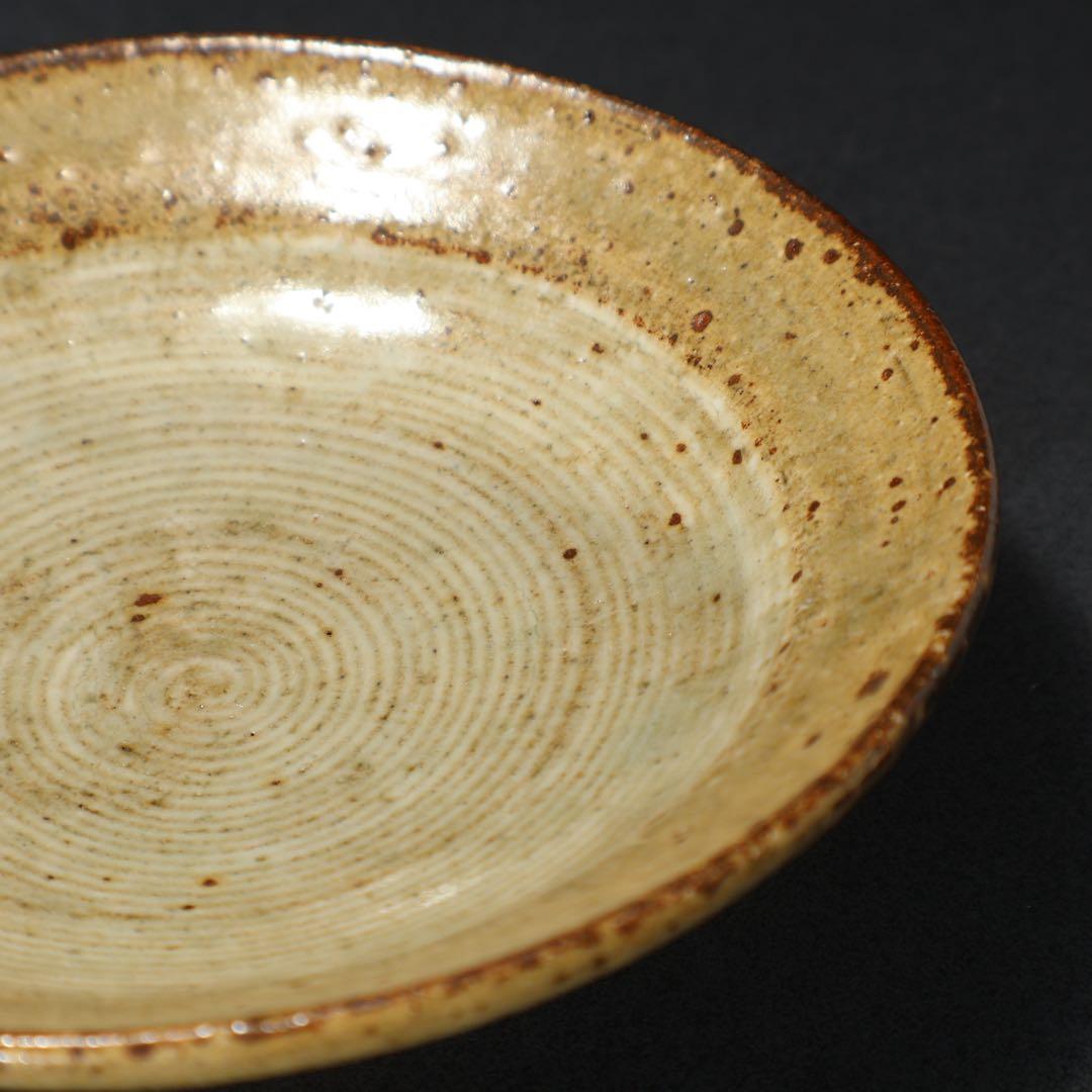 浜田庄司 象嵌小皿 まんじゅう皿 人間国宝 民藝 R1488w2ダK3