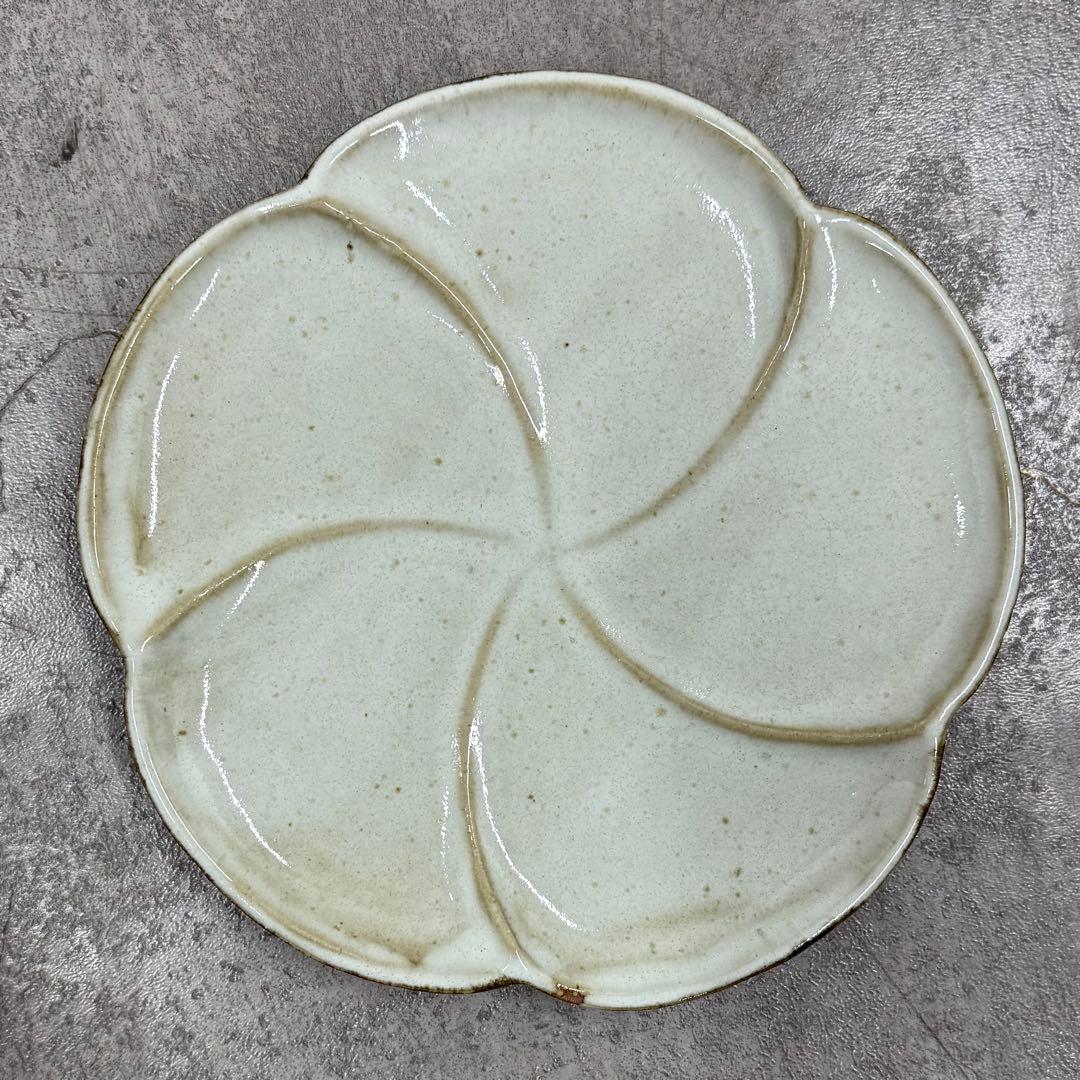 SNT1165 久田宗也 尋牛斎書付 膳所焼 練梅菓子器 菓子皿