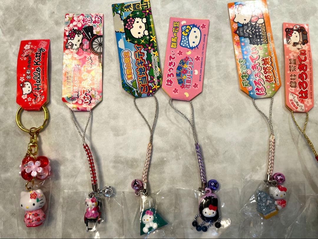 ハローキティ ご当地キティ 根付け　ストラップ 10個セット