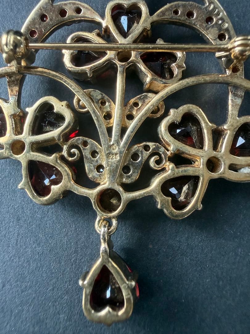 碌山ジュエリー ガーネット ブローチ ペンダントトップ silver925
