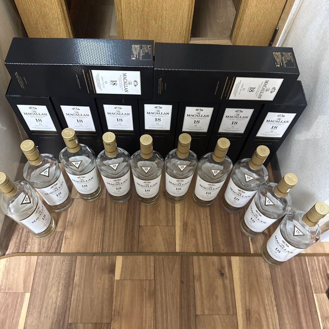 MACALLAN マッカラン 18年 700ml 空瓶 10本 空箱10個