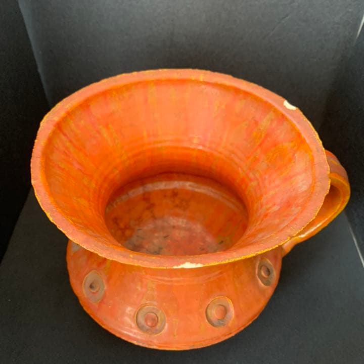 現代陶芸 京都美術文化大賞 文化功労者 藤平 伸 朱紅花器 清水焼