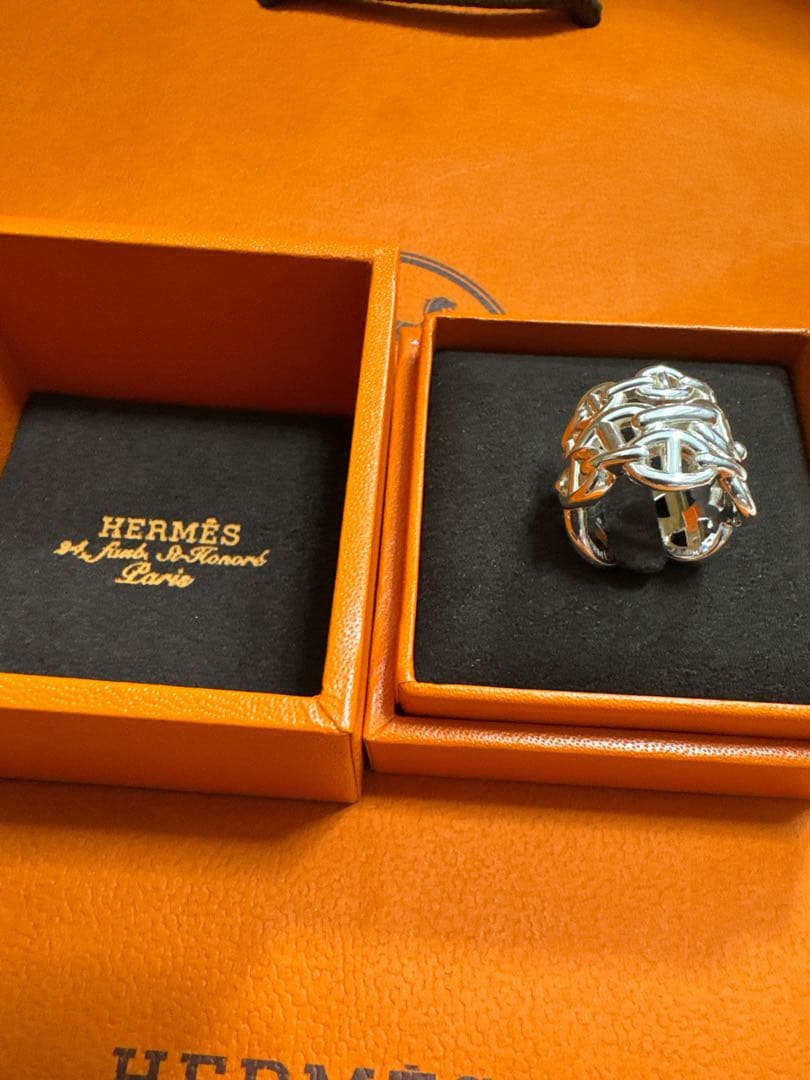 エルメス シェーヌダンクル アンシェネ リングGM サイズ51新品同様