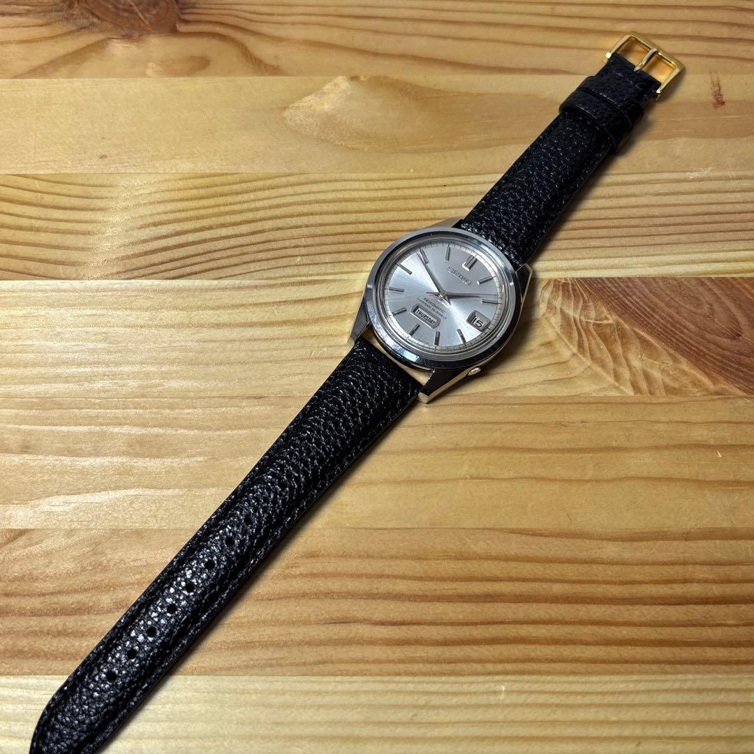 稼働品 SEIKO セイコーマチック メンズ腕時計 ダイアショック 自動巻き.