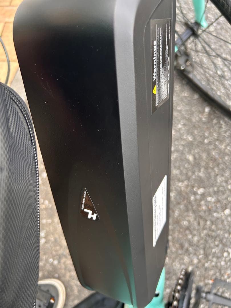 クロスバイク ミントグリーン 後輪モーター