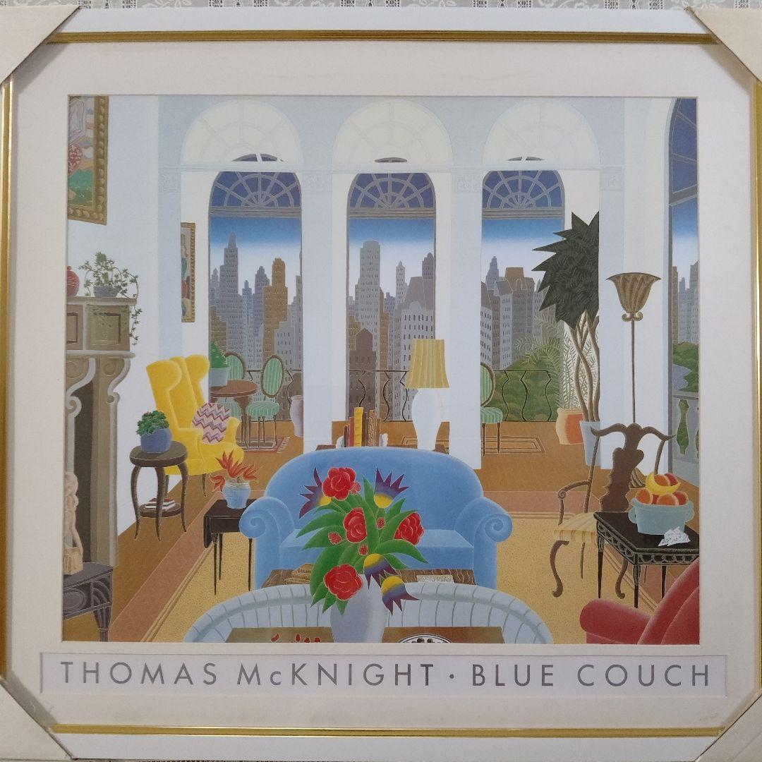 \"新品\"トーマスマックナイト　リトポスター『BLUE COUCH』共箱付