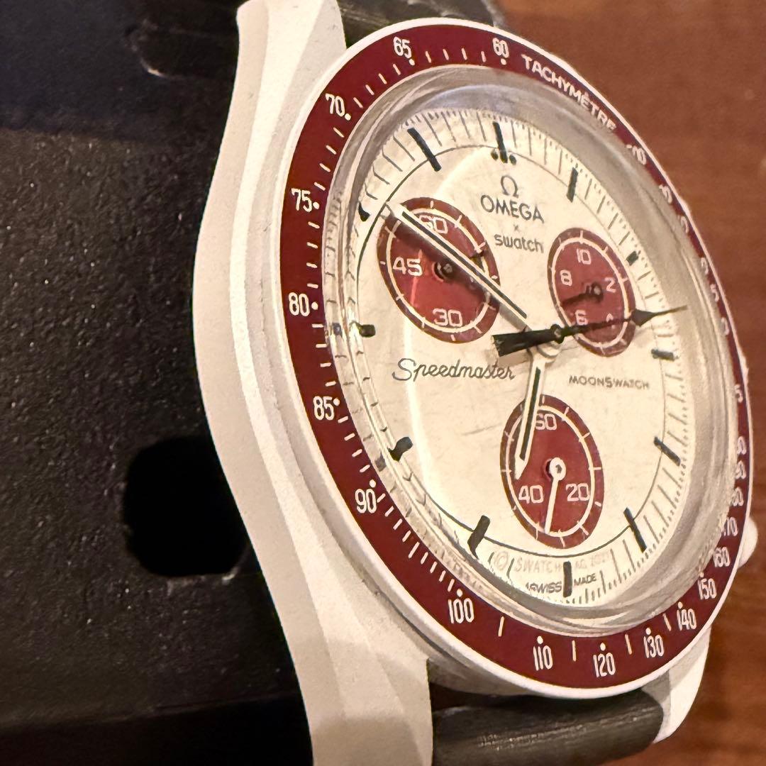 北*誉様 【中古】OMEGA オメガ Swatch MISSION TO PLU