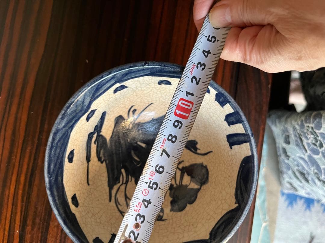 茶道具 抹茶茶京焼 青絵茶碗 抹茶碗 青木木米 青木聾米造