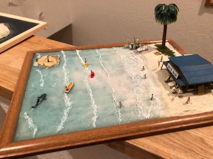 海の家 海岸ジオラマ