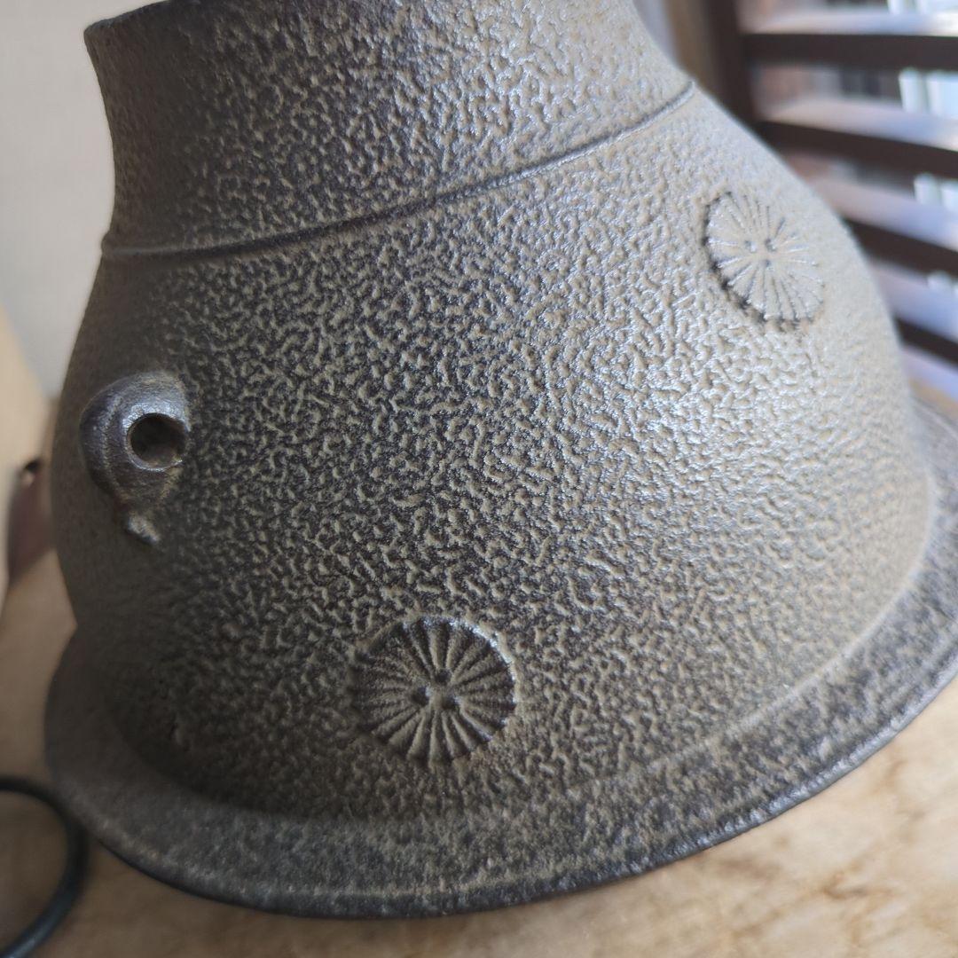 鶴首釜唐松菊池政光茶道具茶道木箱釜在銘