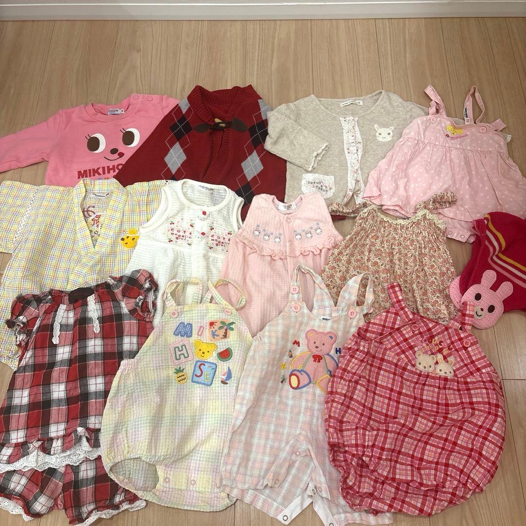 70㎝】女の子13点まとめ売り ミキハウス6点入り - メルカリ