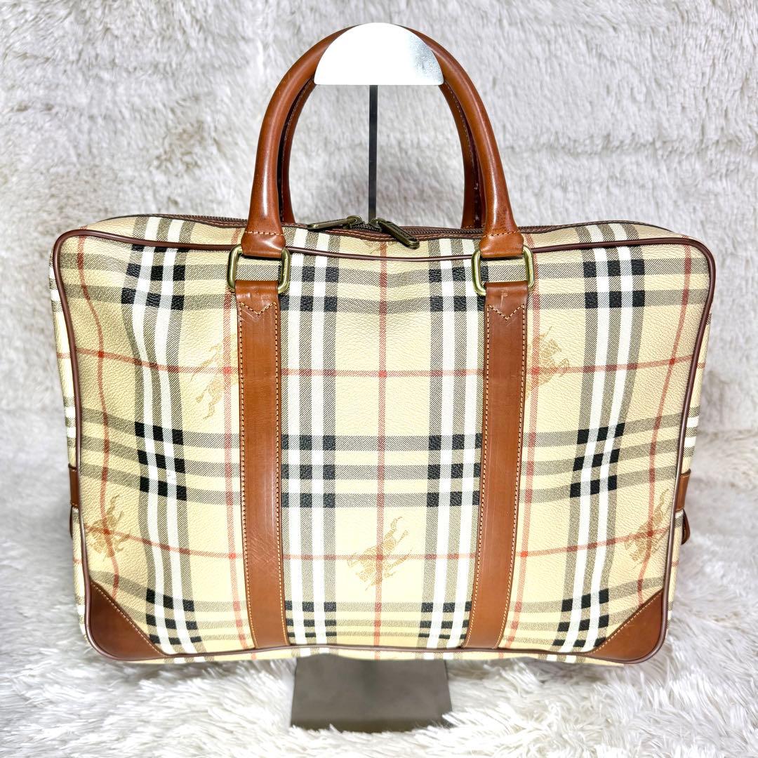 BURBERRY バーバリー ブリーフケース ビジネスバッグ PVC ブラウン