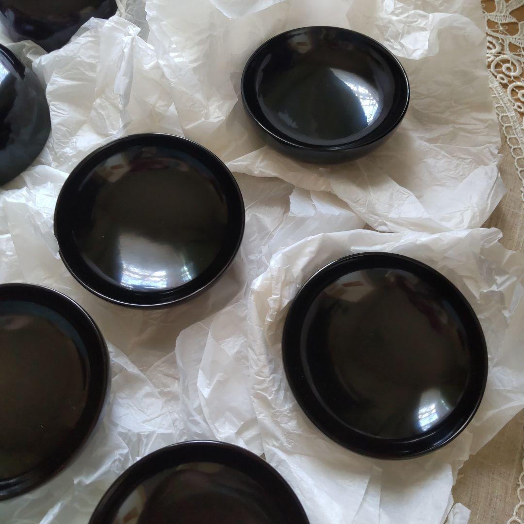 浄法寺塗　うるみ工芸　漆器 黒色椀 ５個セット 蓋付き　新品未使用