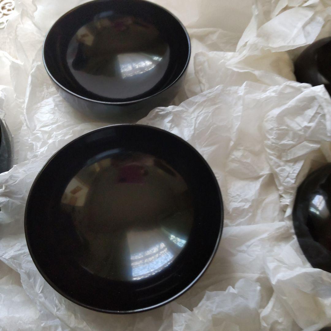 浄法寺塗　うるみ工芸　漆器 黒色椀 ５個セット 蓋付き　新品未使用