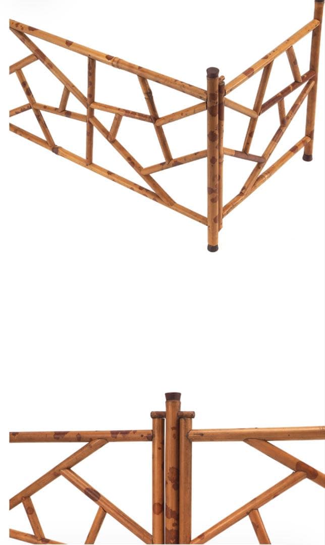 竹製 結界灯屏 四つ折 茶道具 煎茶道具 Sh0115-02 - メルカリ 時代 斑紋竹