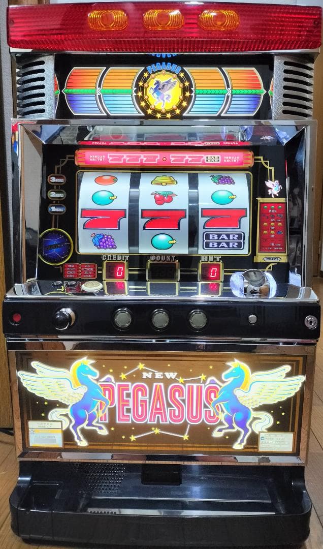 【パチスロ実機】エマ★ニューペガサスブラック【オートプレイ付不要機付】