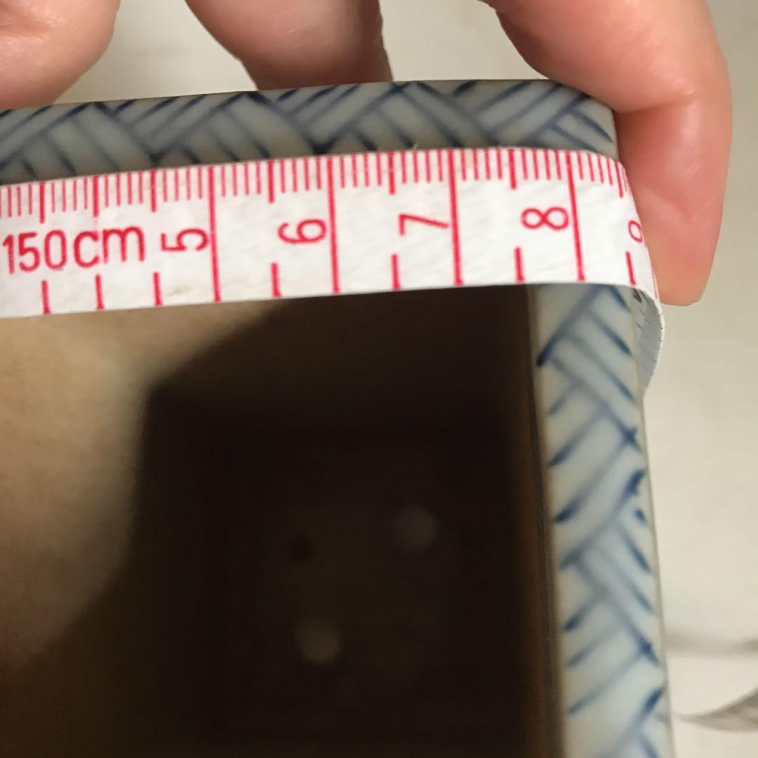 盆栽鉢 希少 水山 高級盆栽鉢古和鉢四面染付手書