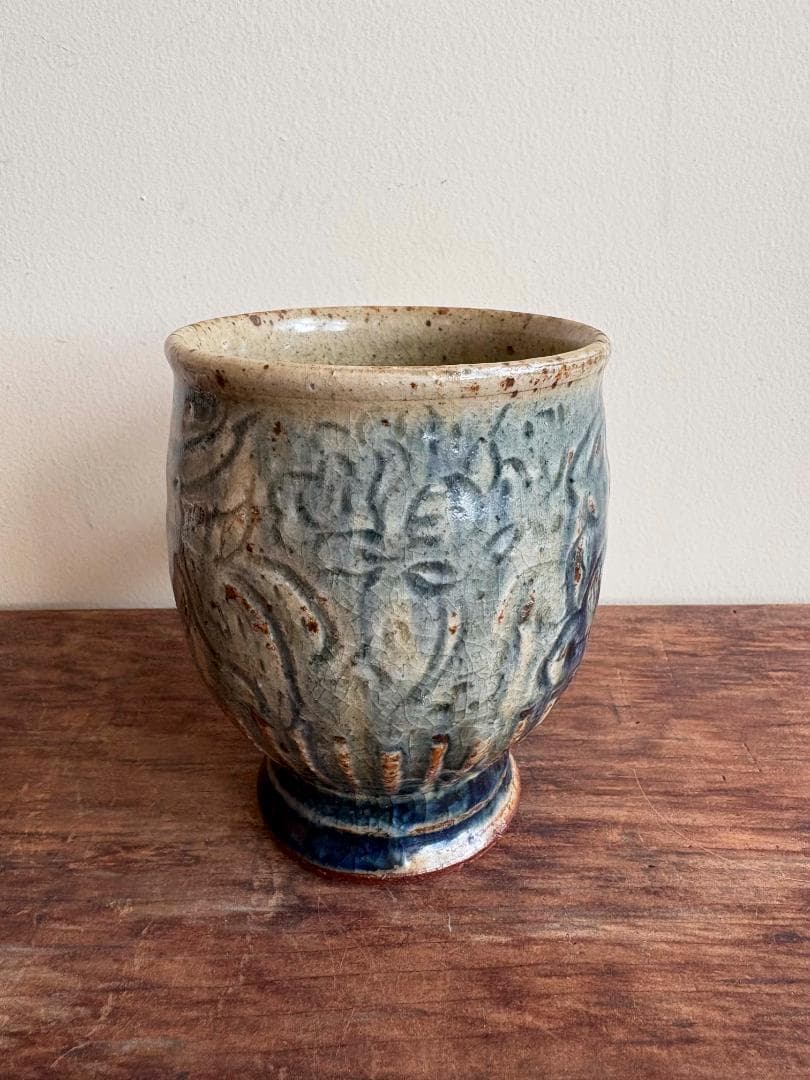 木村芳郎 碧釉皿 共箱 共布 陶歴 Yahoo!オークション -「木村芳郎