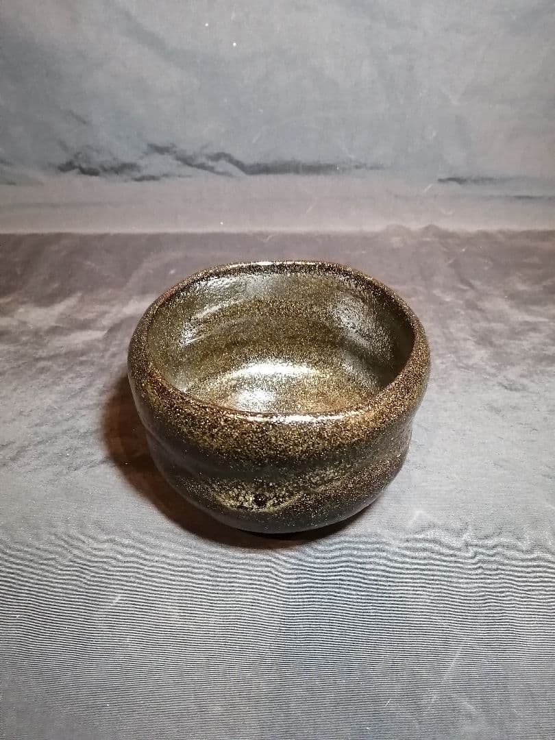 【茶道具】黒楽茶碗　桂窯　伊藤桂楽作　美品　茶碗A297