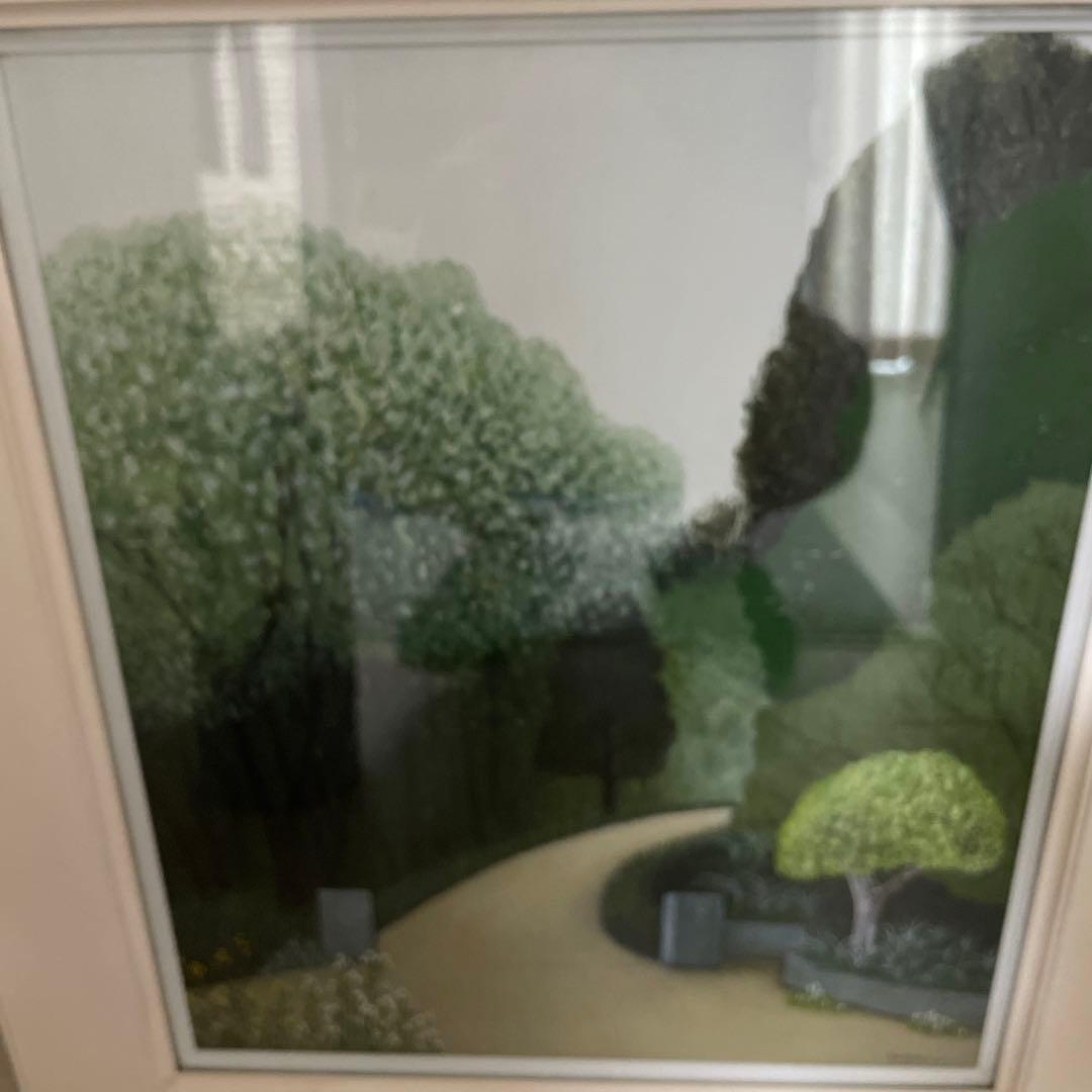 みどり色が綺麗な風景画