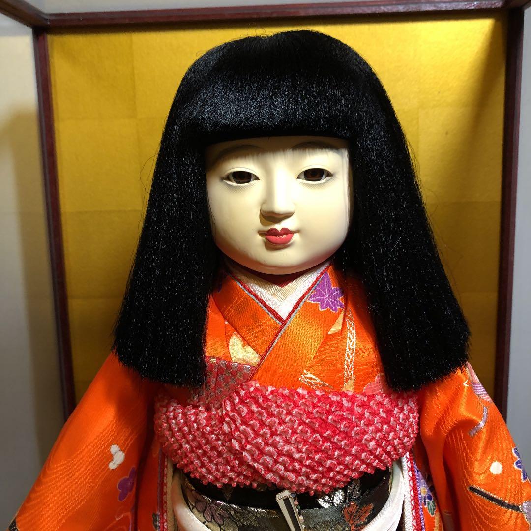 市松人形 日本人形 ガラスケース入り