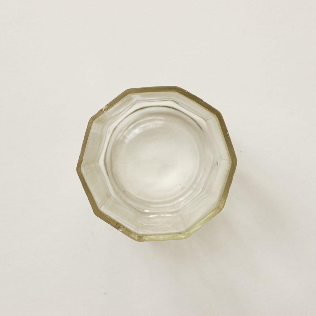 明治 大正 ガラス 面取り ちょこ 猪口 酒器 酒盃 ゆらゆら