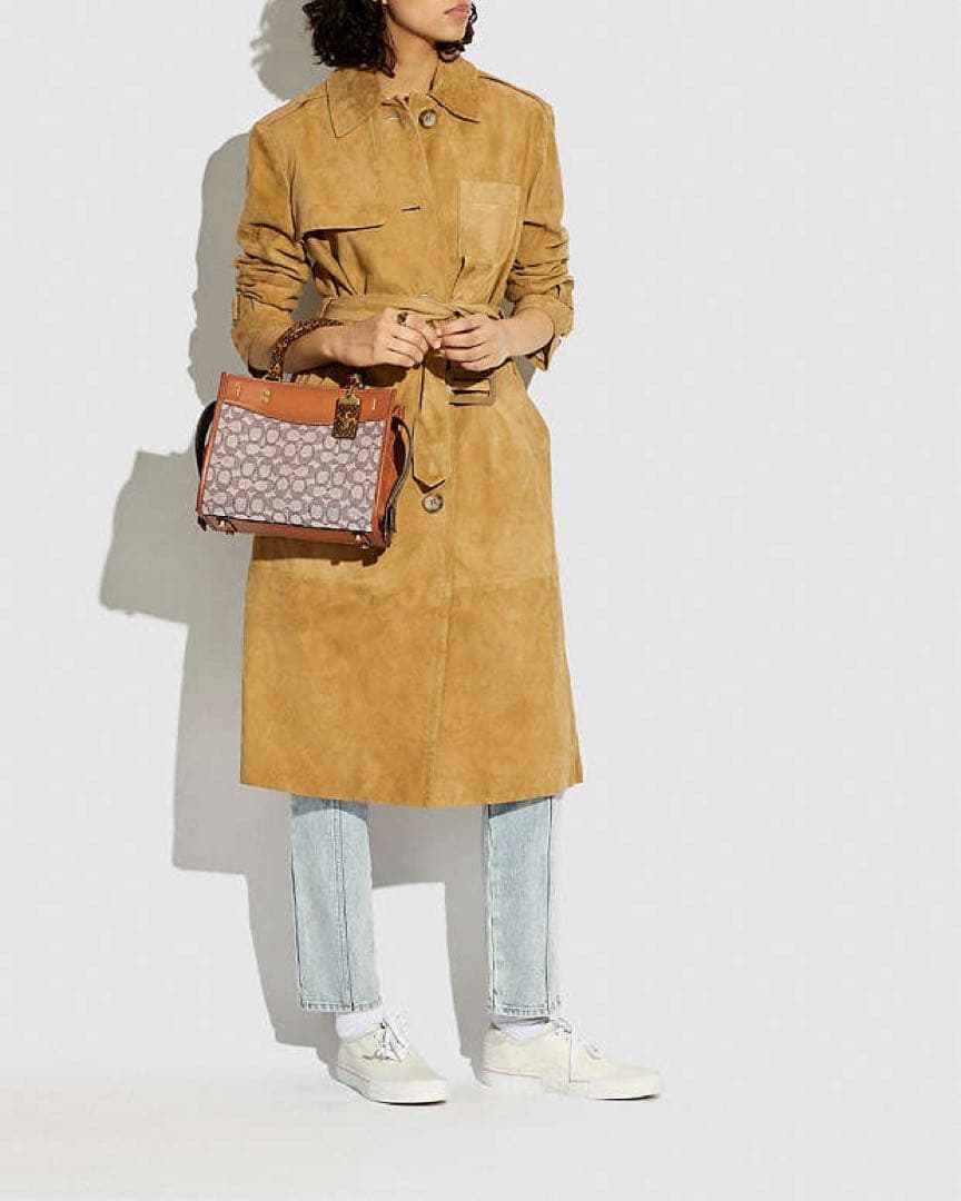 【お値下げ中】COACHローグ25 シグネチャーテキスタイル ハンドバッグ