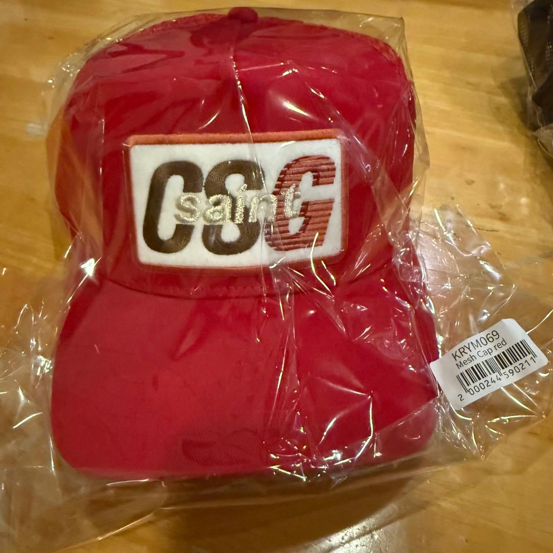 赤 黒夢 SAINT Mxxxxxx Mesh Cap