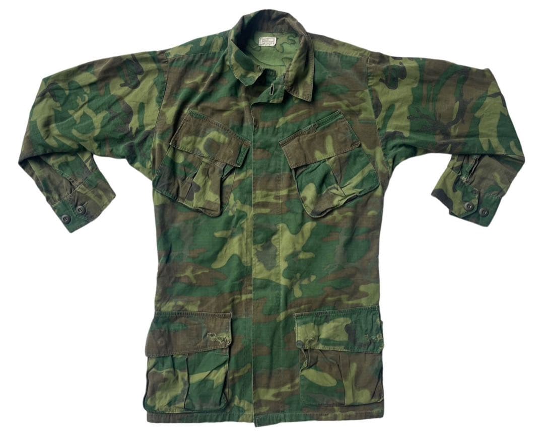 米軍ベトナム戦争ERDLグリーンリーフ迷彩ジャケット1969年官給品S/Lサイズ