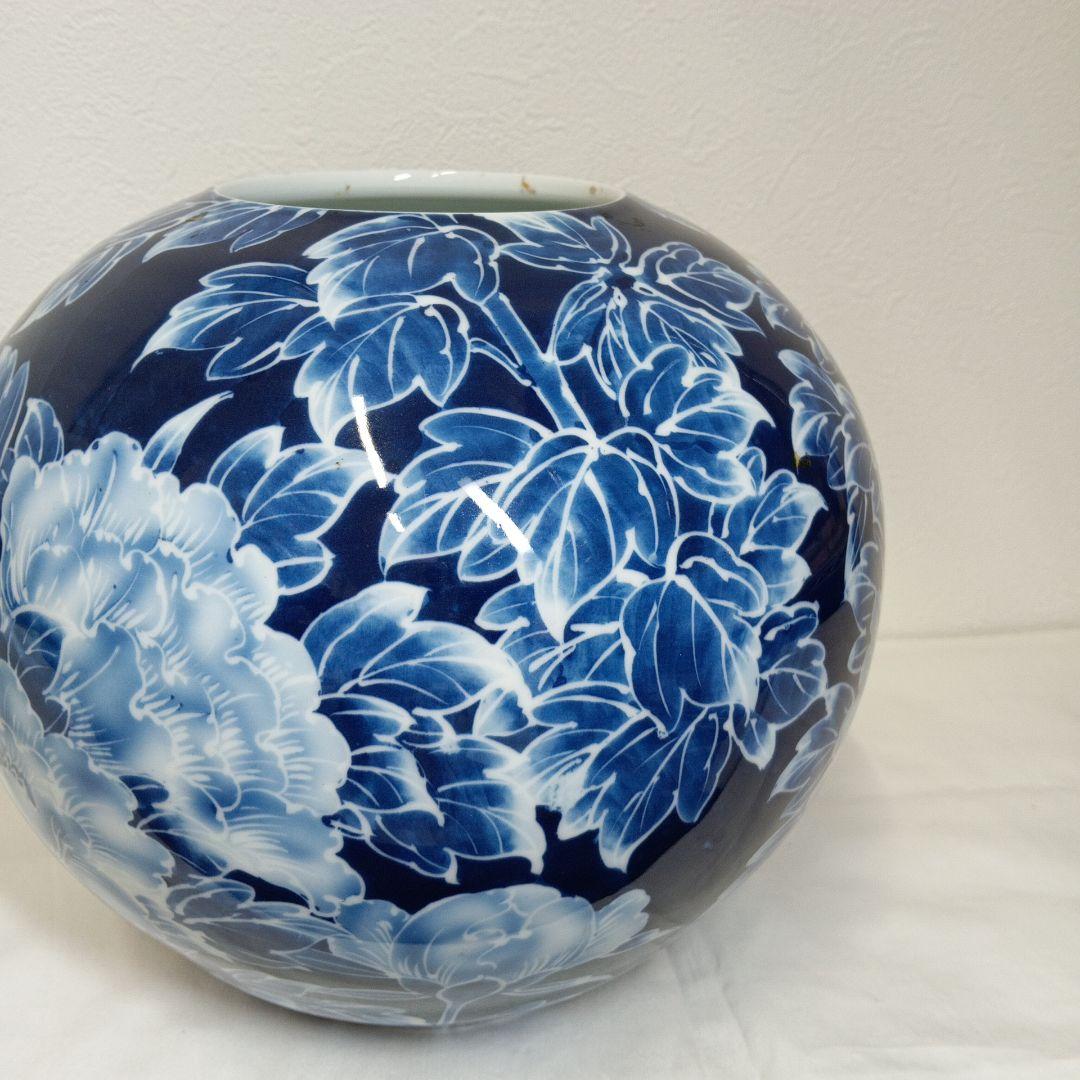 有田焼 文右衛門窯 花瓶 花器 壺 牡丹 文右衛 - メルカリ