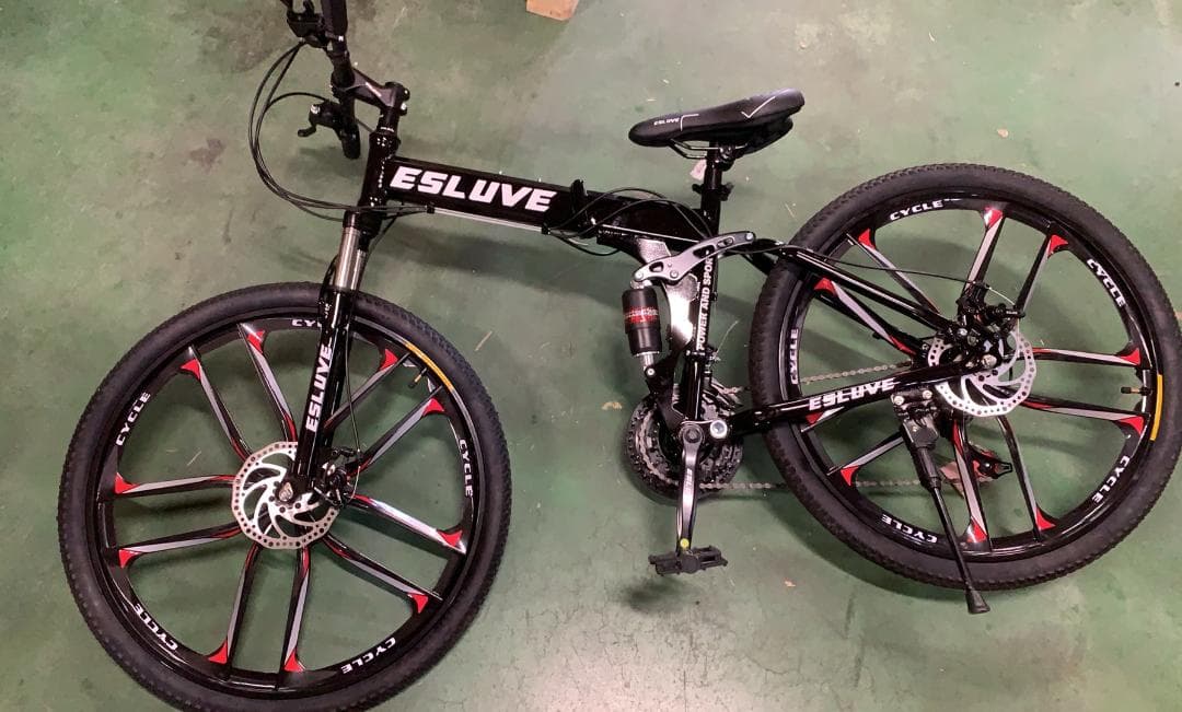 Esluve マウンテンバイク 26インチ 21段変速 折りたたみ自転車 Amazon | Esluve マウンテンバイク 26インチ 21段変速 折りたたみ