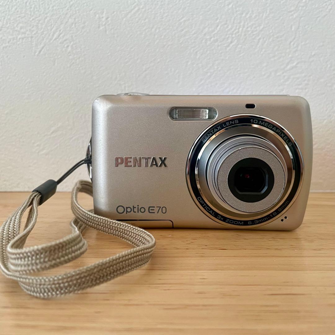 希少 平成レトロ コンデジ 単三電池 PENTAX optio E70 デジカメ