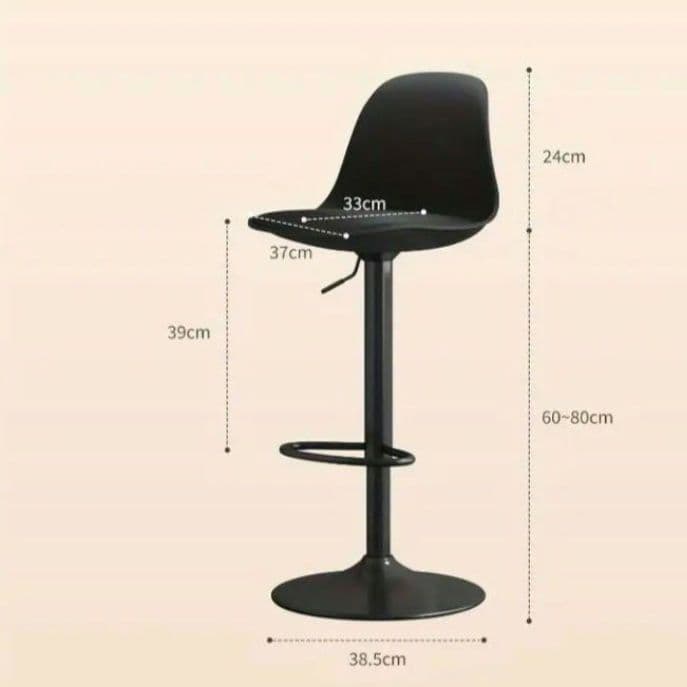 カウンターチェア　ブラック　２脚セット