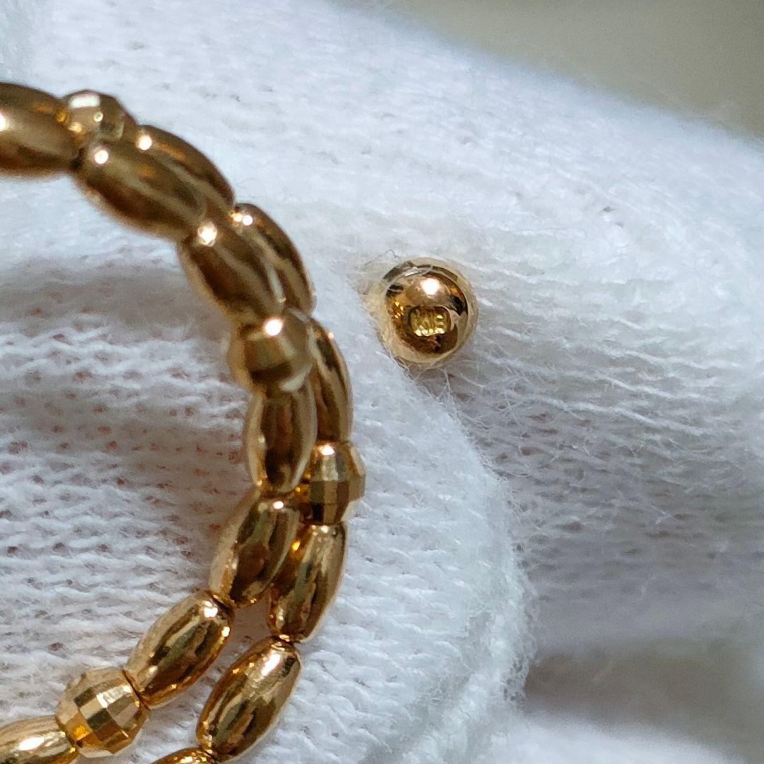 希少　K18 アコヤパールリング　天然真珠　レディースリング　指輪 ゴールド