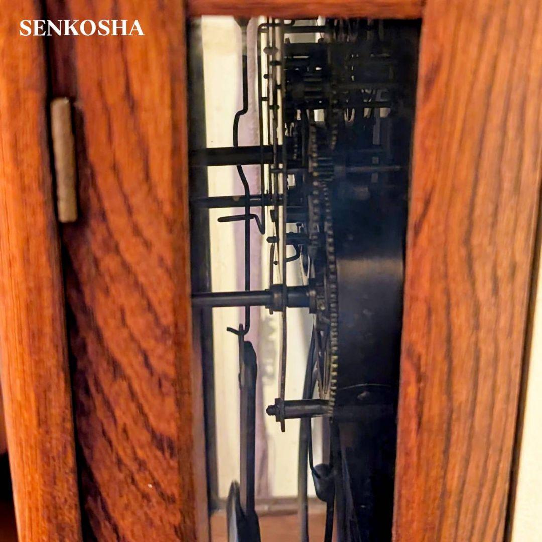 アンティーク掛時計　古時計　振り子機械時計　ゼンマイ振り子時計