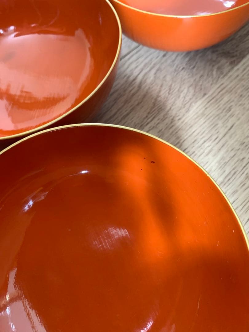 最終価格(9日迄) 輪島塗 沈金蒔絵吸物椀14客　大正3年　時代物　すみれと蝶々