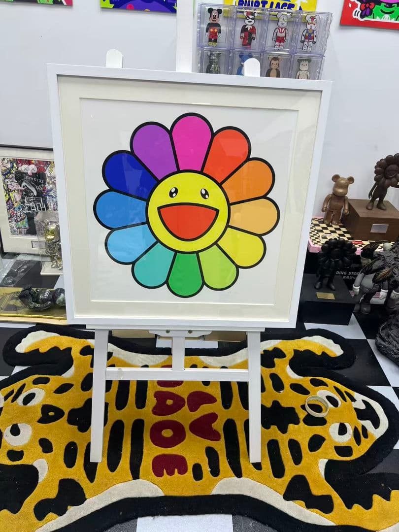 村上隆 版画「レインボーお花にっこりね！」ED100