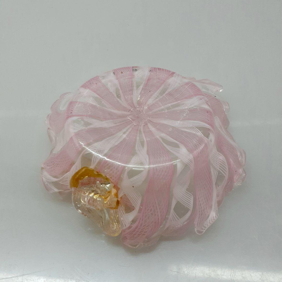 MURANO ムラノ 金彩 レース 木葉モチーフ 皿