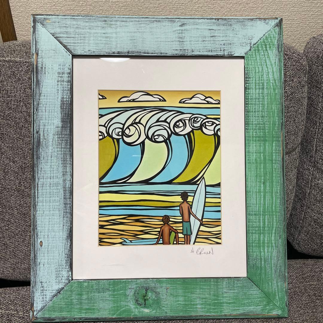 ヘザーブラウン アート フレーム 額縁 ハワイアン グリーンルーム