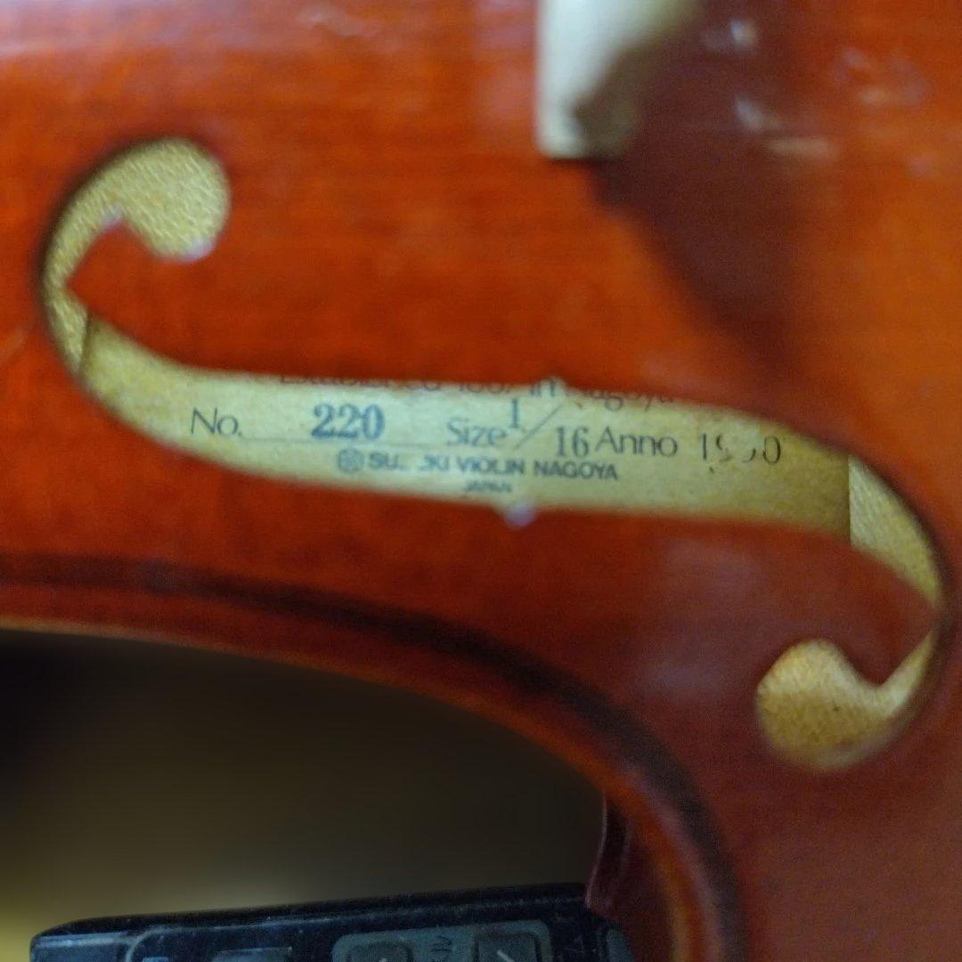 ♥3才前後の子供用♥スズキバイオリン1/16♥品番220♥弓、ケ―ス、松脂付き